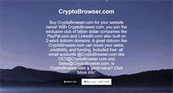 Desktop Screenshot of cryptobrowser.com